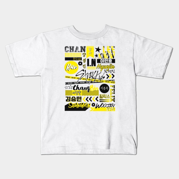 Stray Kids Collage Kids T-Shirt by lovelyday